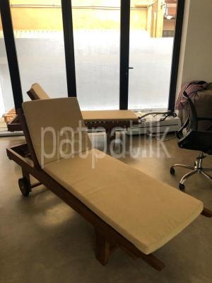 40% OFF for 1x Luxury Wooden Sunbed with Cushion (2 Units)