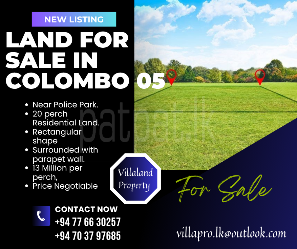 Residential Land for Sale in Narahenpita (Colombo 05)