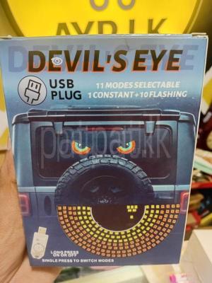 2 Pcs Car Windshield LED Demon Eye Sticker