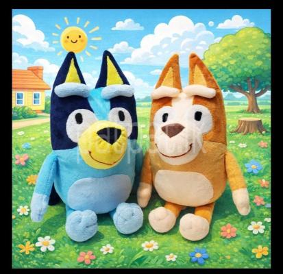 Handmade Character Soft Toy Bluey Bingo
