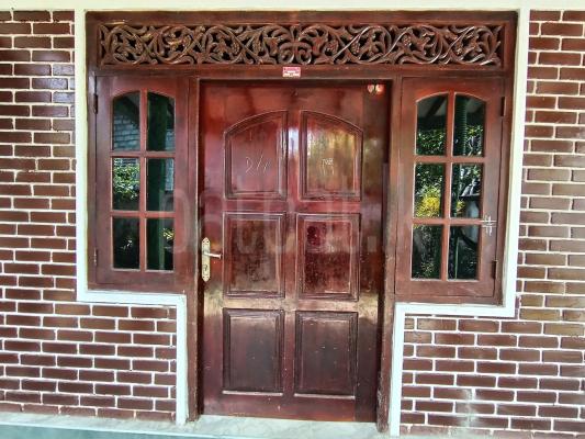 Original Jackwood door attached 2 windows with Frame