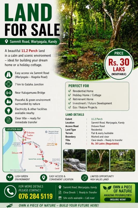 Residential Land for Sale in Peradeniya
