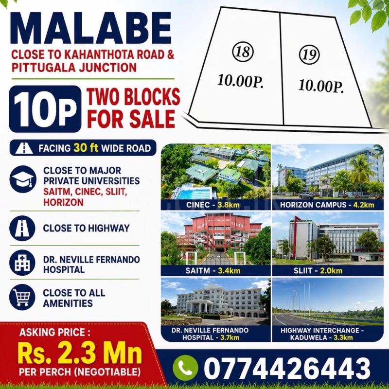 Residential Land for Sale in Malabe
