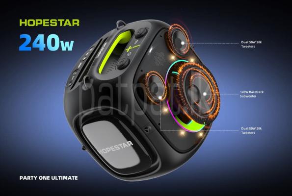 Hopestar Party One Ultimate High Power Outdoor Party Speakers (240W)