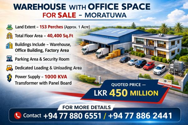 Warehouse / Storage for Sale in Moratuwa
