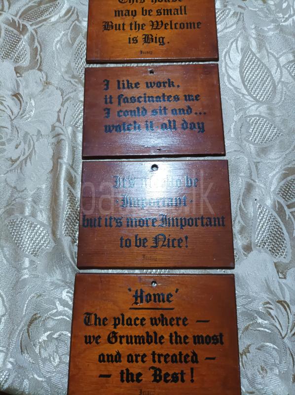 4 IMPORTED WOODEN WALL HANGINGS WITH NICE SAYINGS ads-image-1