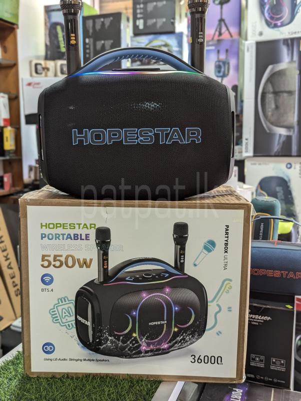 2026 New Hopestar Partybox Ultra High Power Outdoor Karaoke Speakers with Dual Mic (550W,AC/DC)