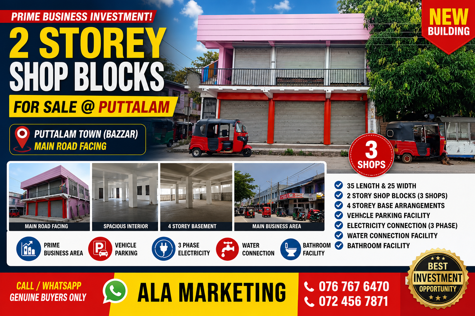 Shop for Sale in Puttalam