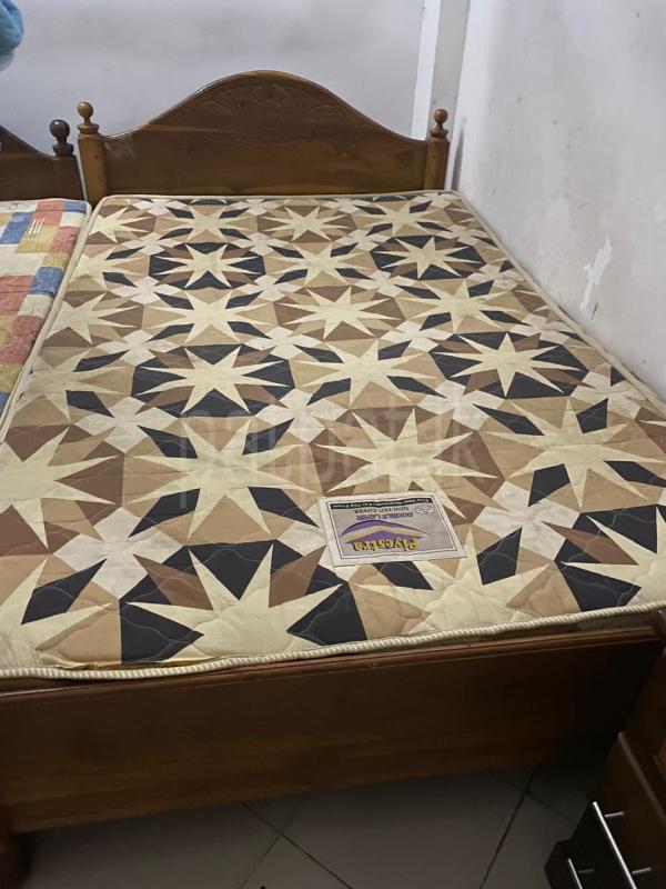 Double Bed + Mattress * USED (6 x 5)
