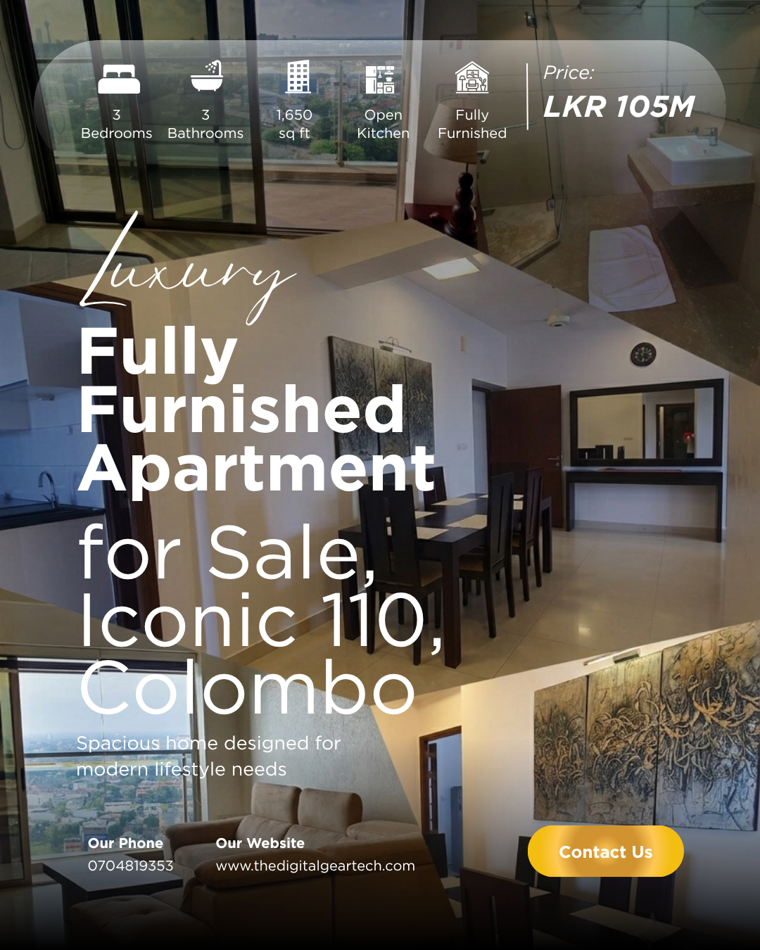 Furnished Apartment for Sale in Rajagiriya