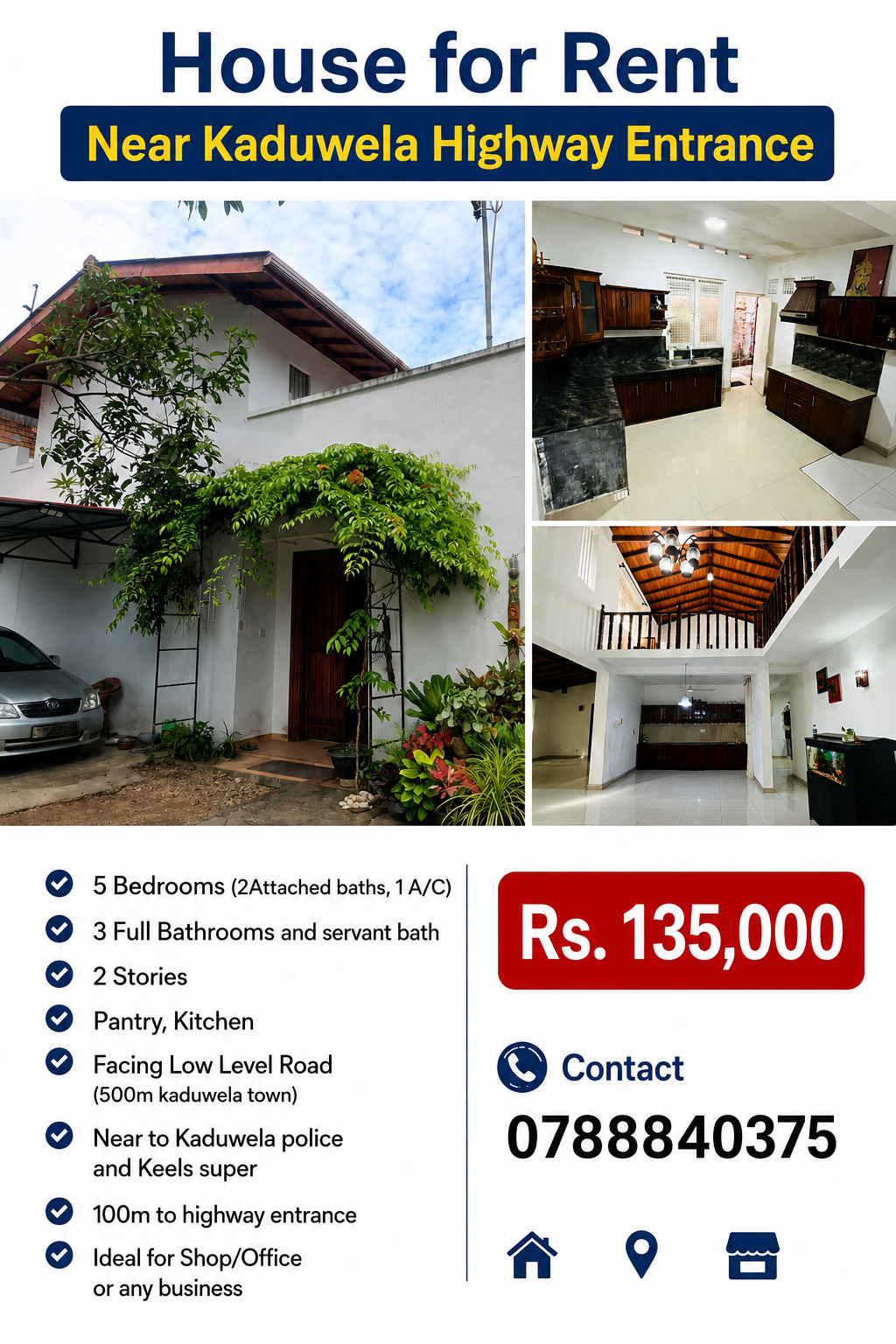 House for Rent in Kaduwela
