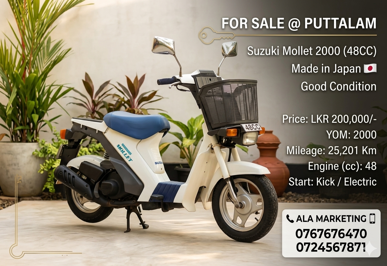 Suzuki Mollet 2000 - பயன்படுத்தப்பட்டது பைக் sale in Sri Lanka - patpat.lk