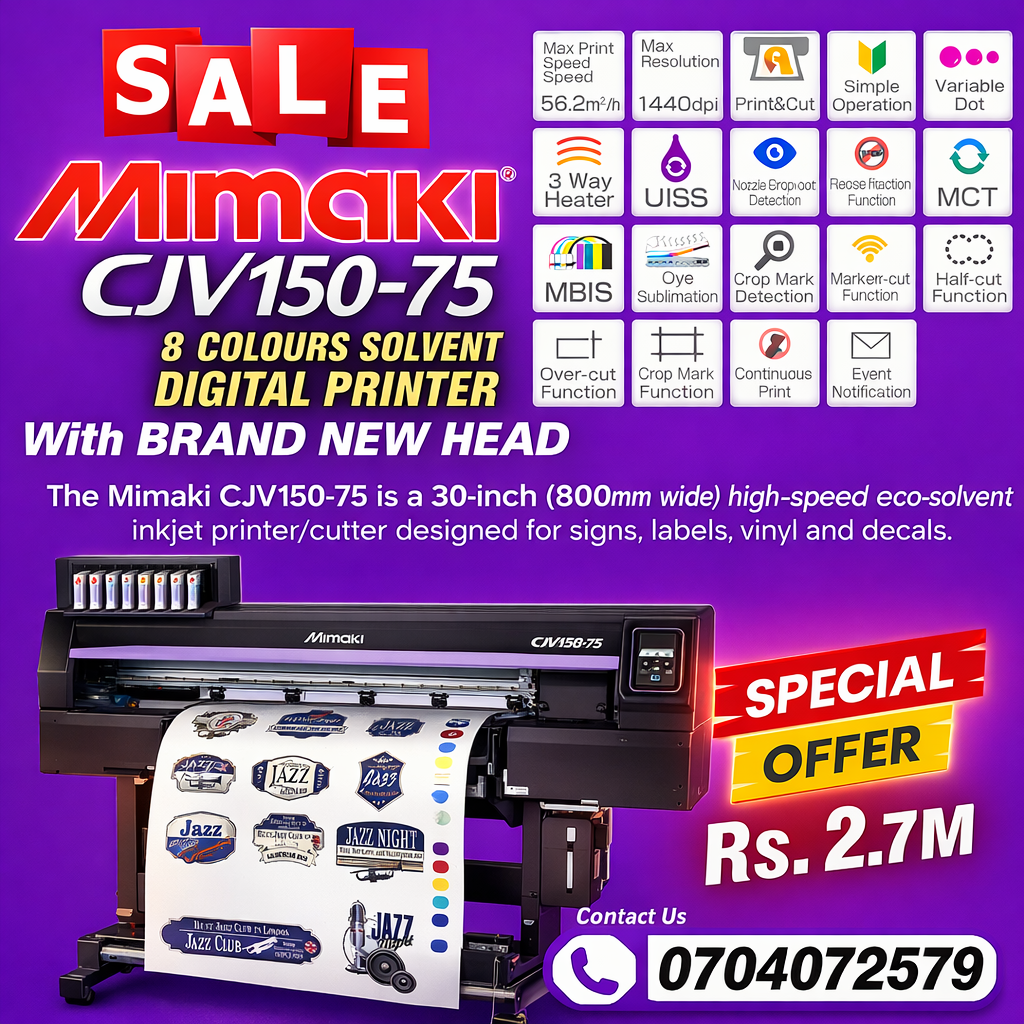 Mimaki CJV150-75 Digital Printing Machine for Sale..!