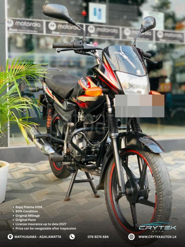 Bajaj Platina 2016 - பயன்படுத்தப்பட்டது பைக் sale in Sri Lanka - patpat.lk