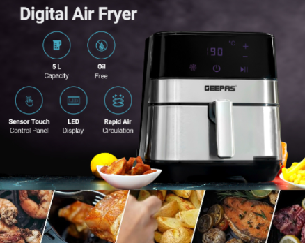 Geepas GAF37510 5L Digital Air Fryer