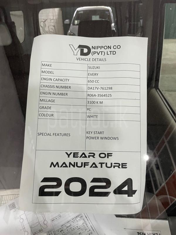Suzuki Every 2024 - නැවත සකස් කල වෑන් රථය sale in Sri Lanka - patpat.lk