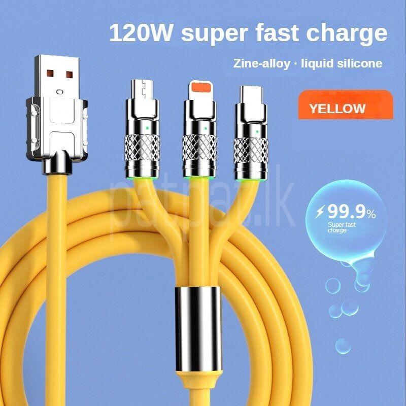 3 IN 1 Zinc Alloy Charging Cable 120W ads-image-1