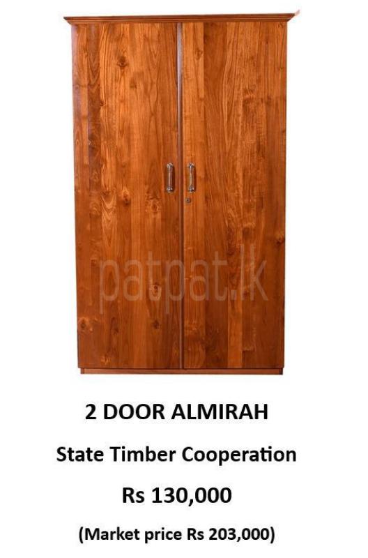 Premium 2-Door Wooden Almirah ads-image-1