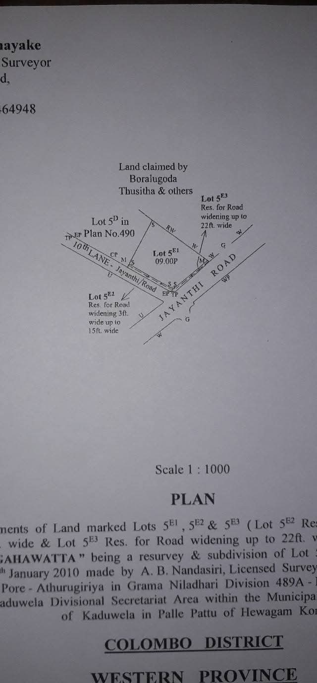 Residential Land for Sale in Athurugiriya