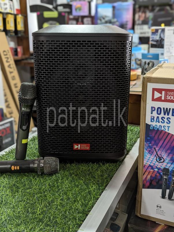 Swiss Sound SS-804 High Power Outdoor Professional Karaoke Speakers with Dual Mic (150W)