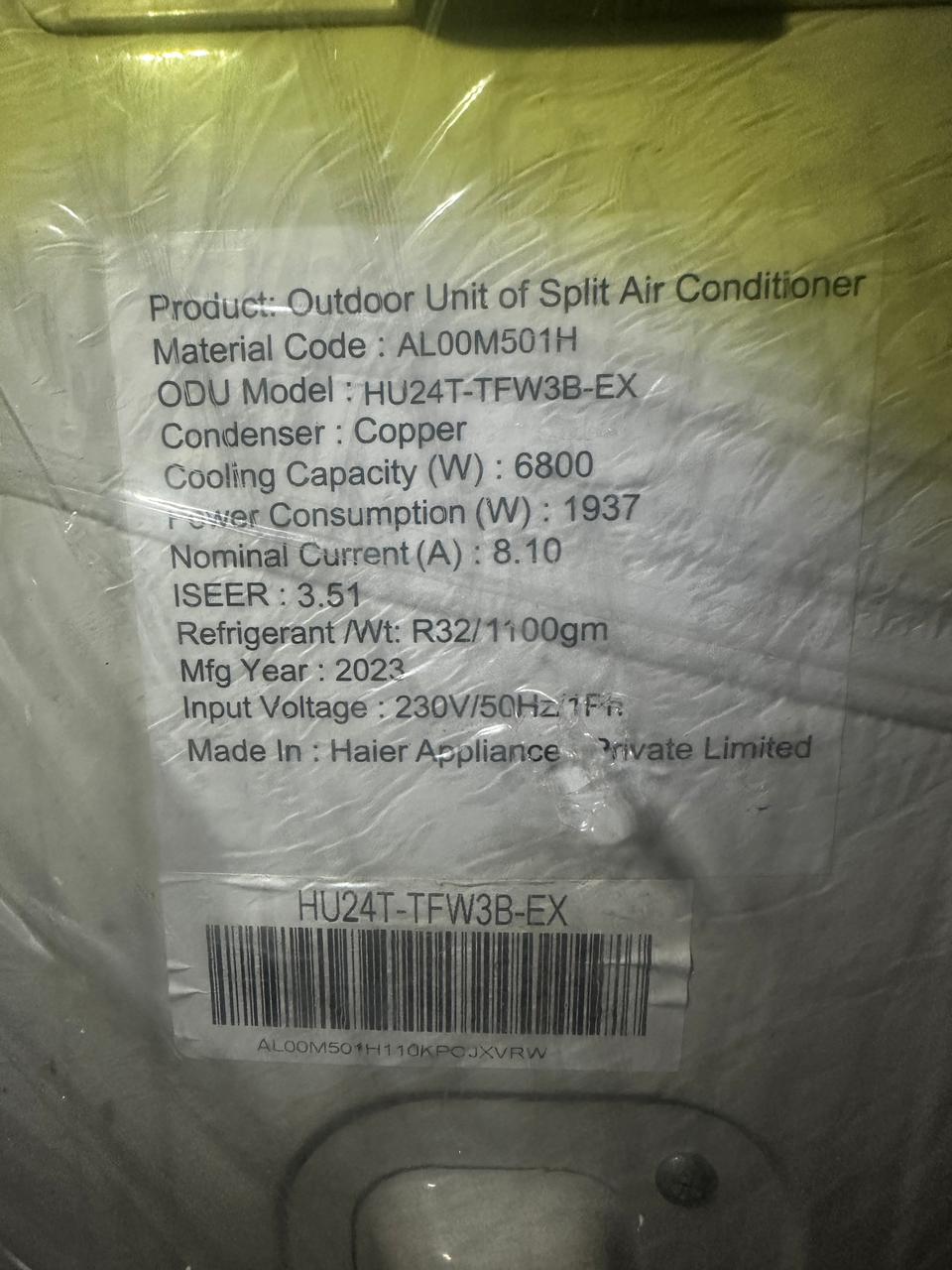 Haier 24,000 BTU Air Conditioner