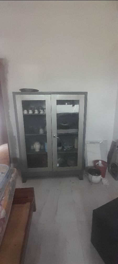 Cupboards steel and wooden