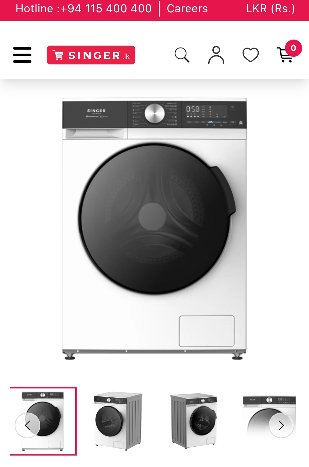 Singer wash and Dryer front loaded washing machine