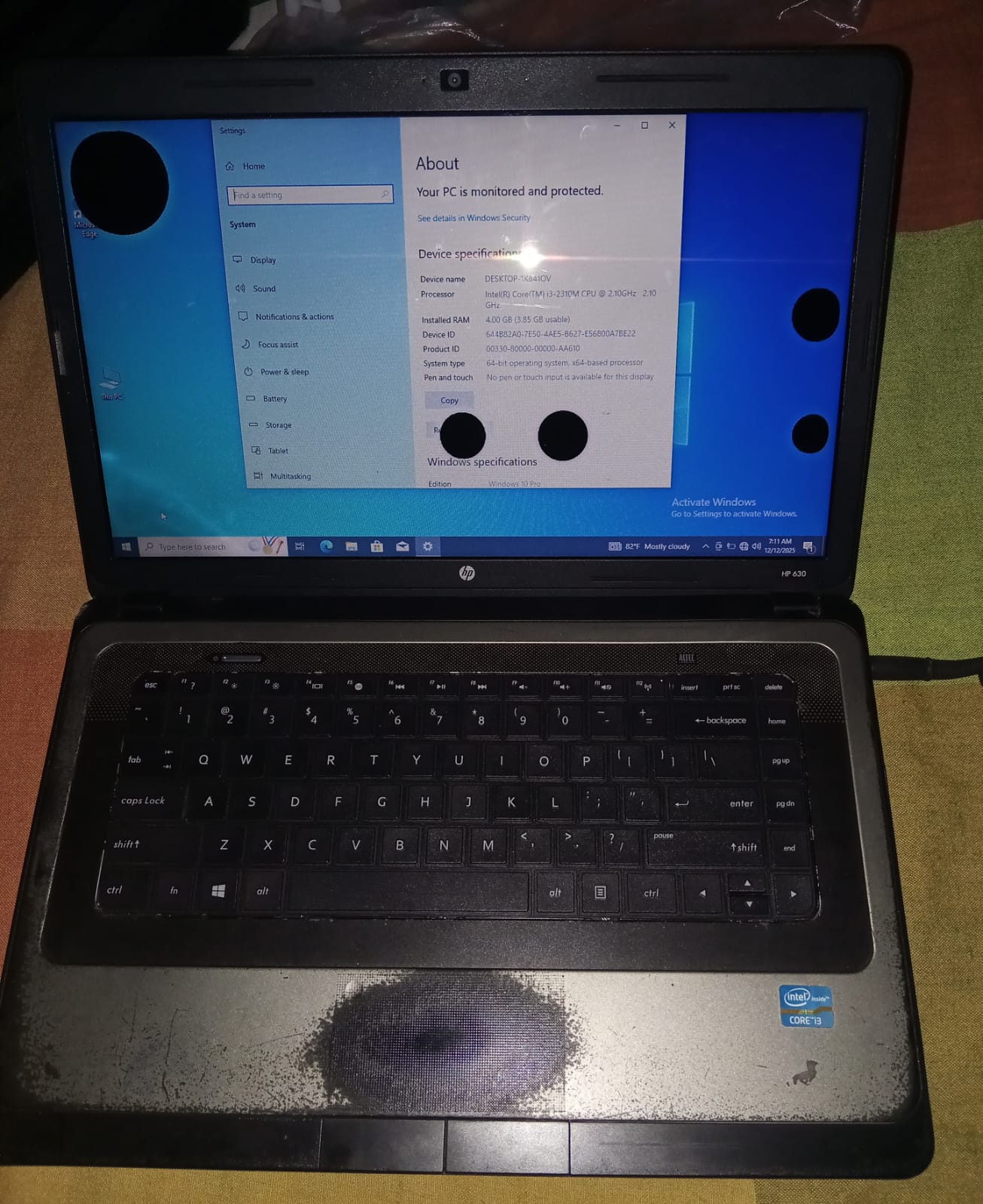 HP 630 Laptop