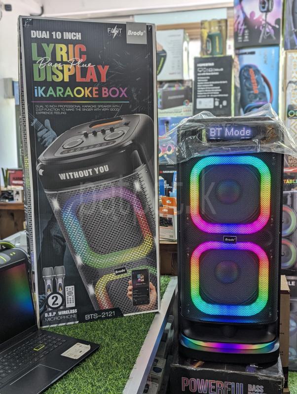Brodu BTS-2121 High Power Outdoor Ikaraoke Party Speakers with Dual Mic (200W)
