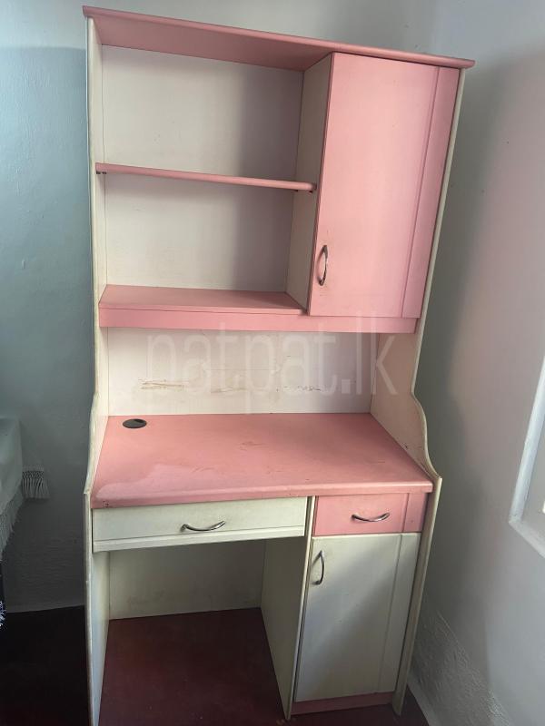 Wooden Study Desk with Storage