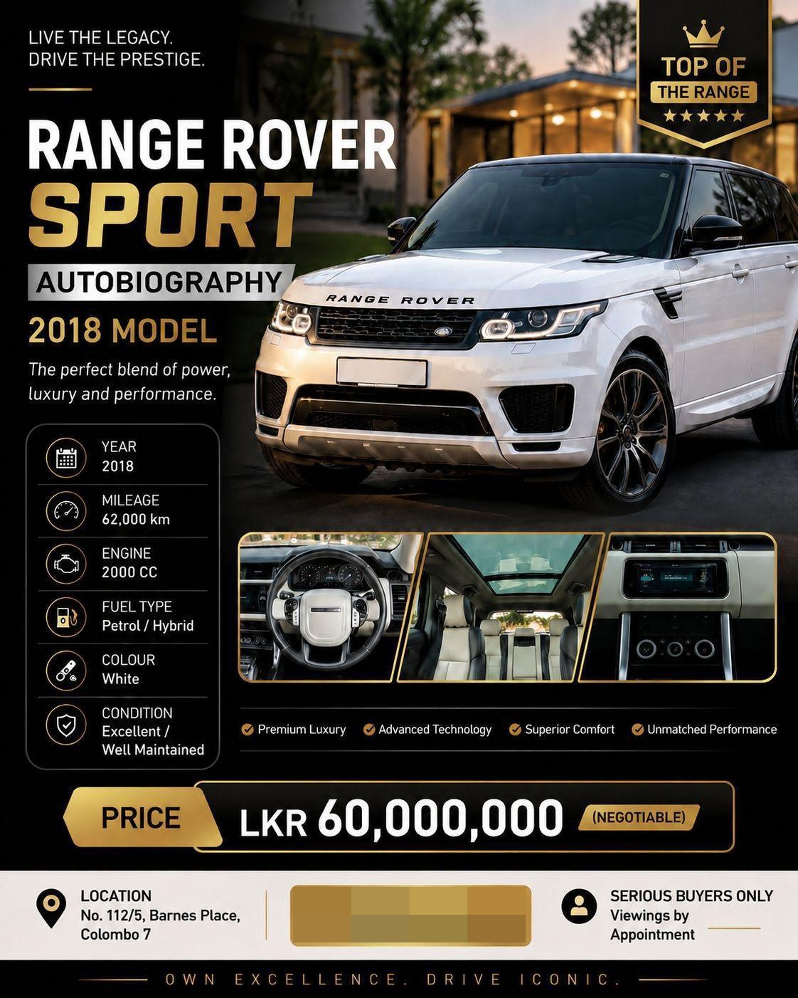 Land Rover Range Rover 2018 - பயன்படுத்தப்பட்டது SUV sale in Sri Lanka - patpat.lk
