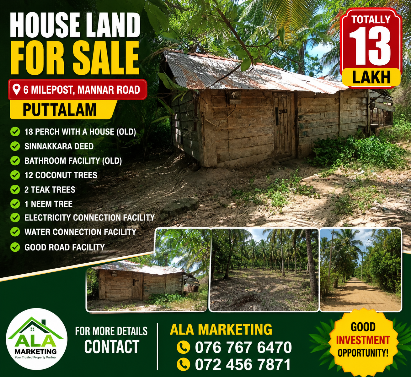 Residential Land for Sale in Puttalam