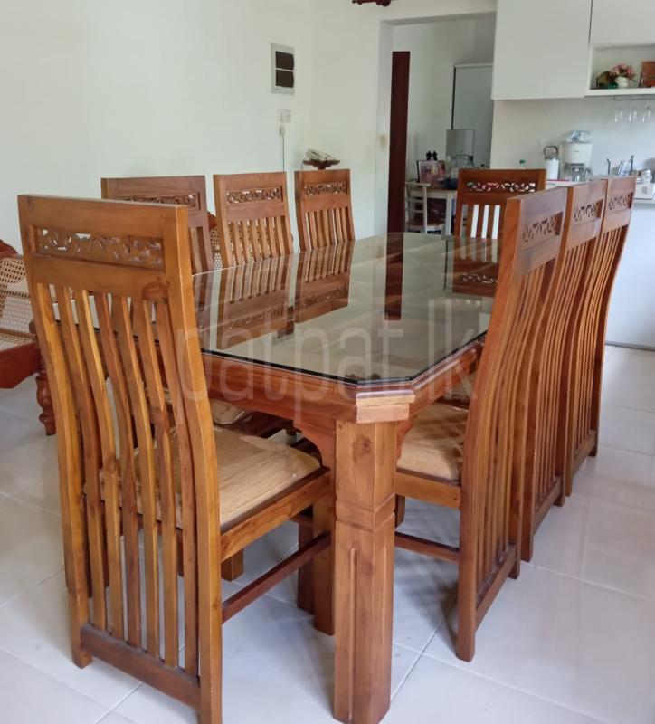 Dining Table with 8 Chairs - Used (Good Condition)
