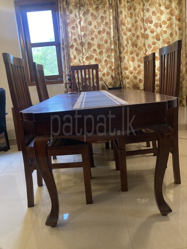 Solid Teak Dining Table + 6 Chairs – Heavy & Durable