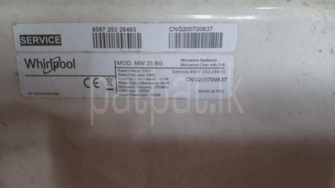 Whirlpool 25L Microwave Oven