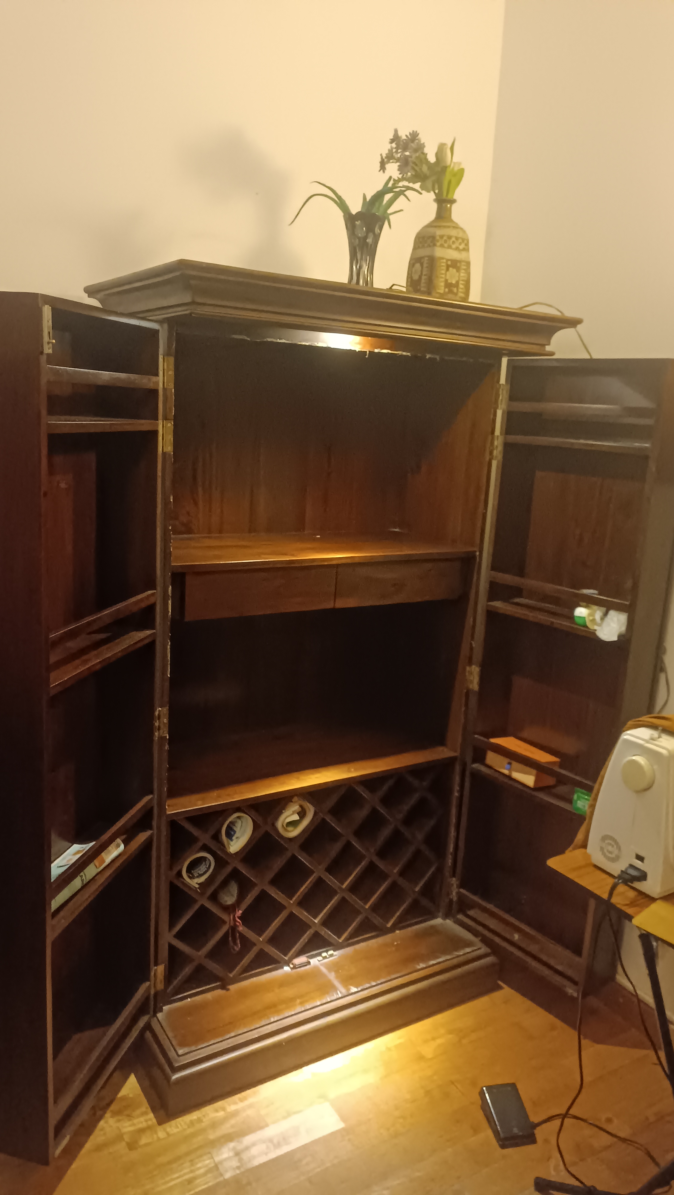 Wine Home Bar Cabinet Wooden ads-image-1