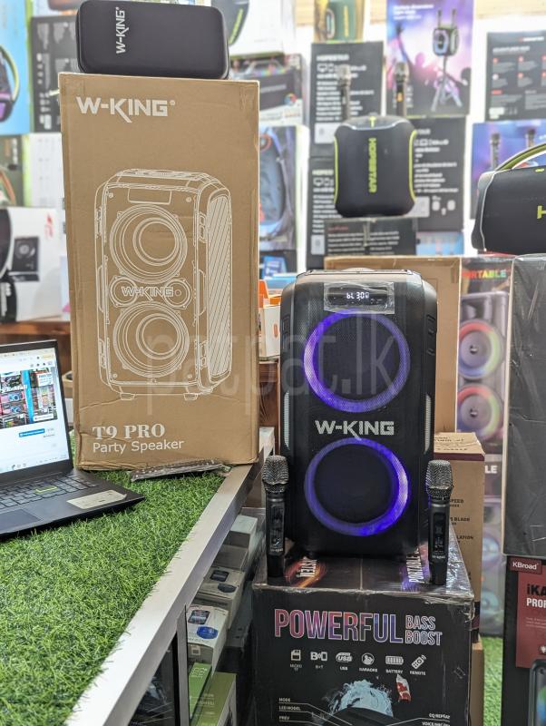 W-King T9 Pro High Power Outdoor Karaoke Party Speakers (Dual Mic)