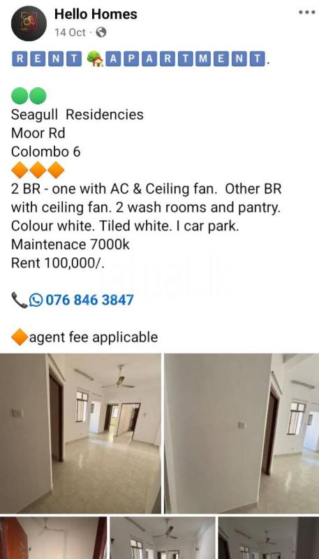 Unfurnished Apartment for Rent in Wellawatta (Colombo 06) ads-image-1