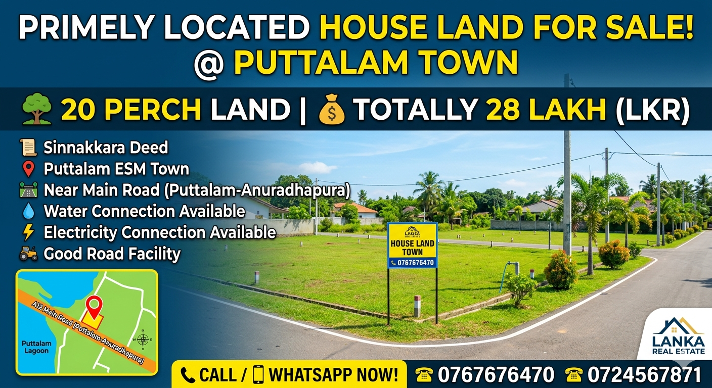 Residential Land for Sale in Puttalam