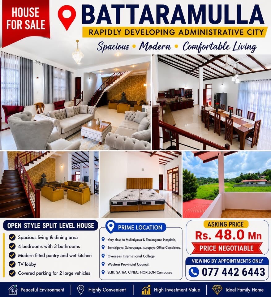 House for Sale in Battaramulla