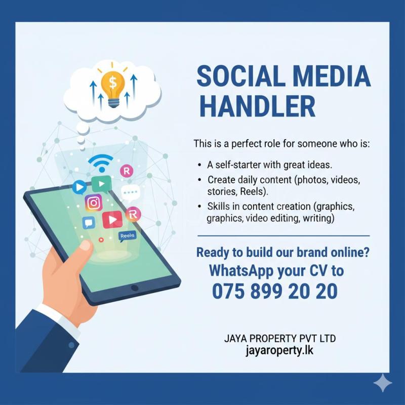 VACANCY for a Social Media Handler. ads-image-1