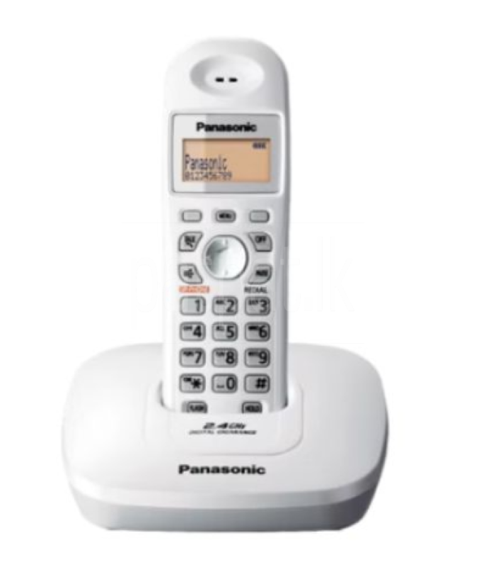Panasonic Single Line 2.4 KX-TG3611SX Digital Cordless Landline Phone (White)