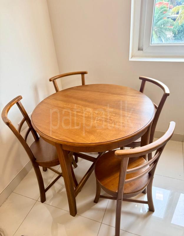 Wooden Round Table and Chairs (Used)