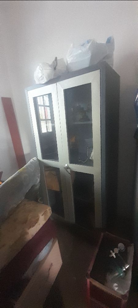 Cupboards steel and wooden