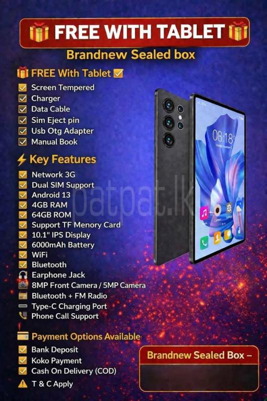 10.1 Android 13 Tablet | 4GB RAM 64GB | Dual SIM
