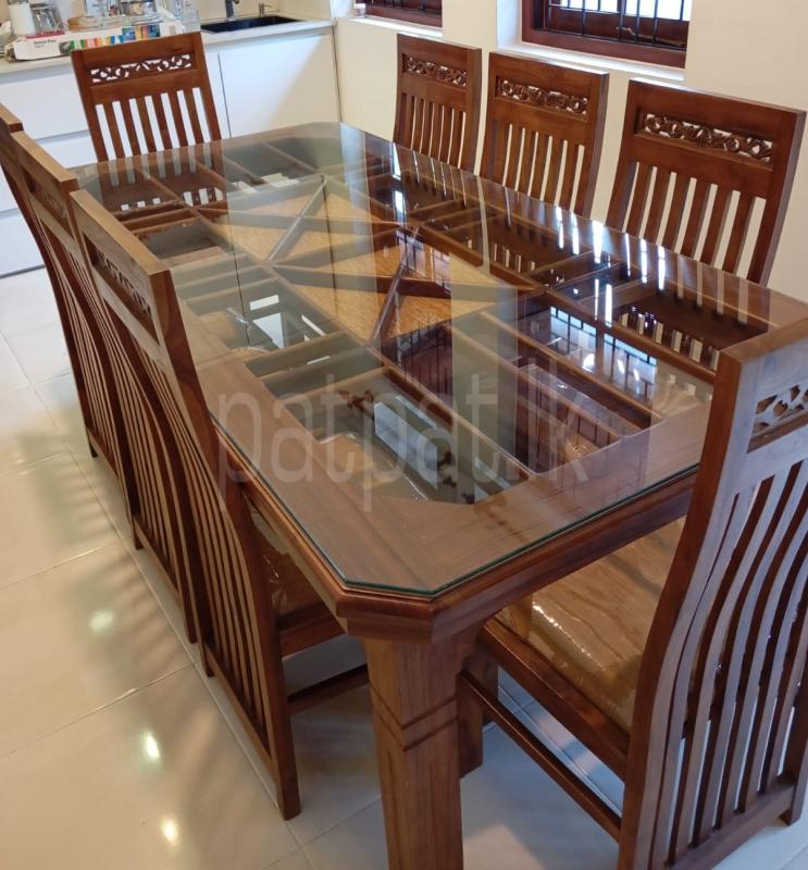 Dining Table with 8 Chairs - Used (Good Condition)
