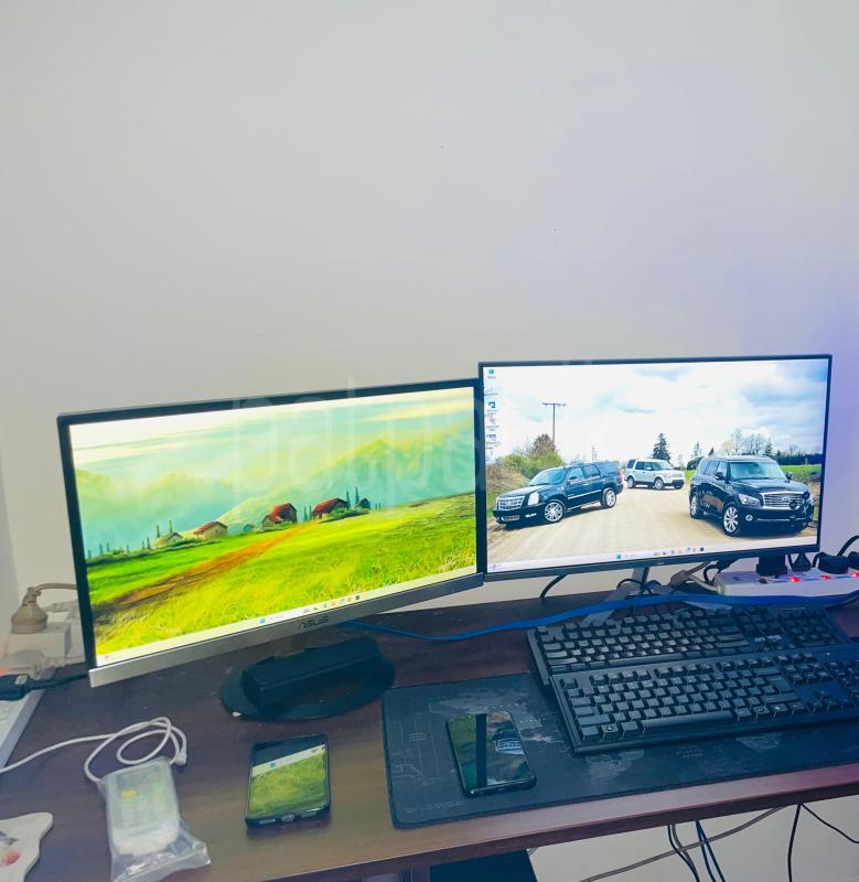 ASUS / VIEWSONIC Dual Monitors 24" & 22" ads-image-1