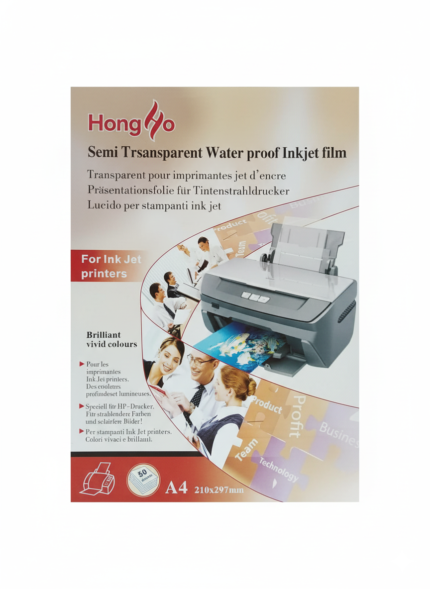 A4 transparent inkjet Sheet (Semi Water proof) 50 sheet pack