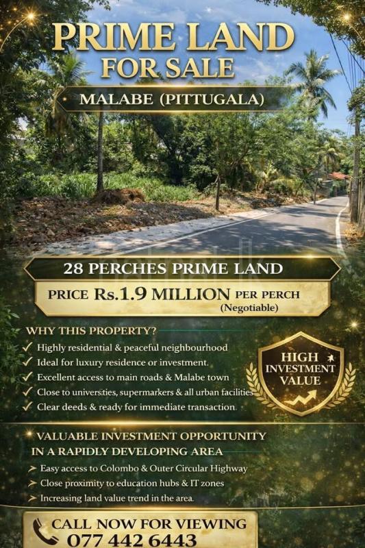 Residential Land for Sale in Malabe