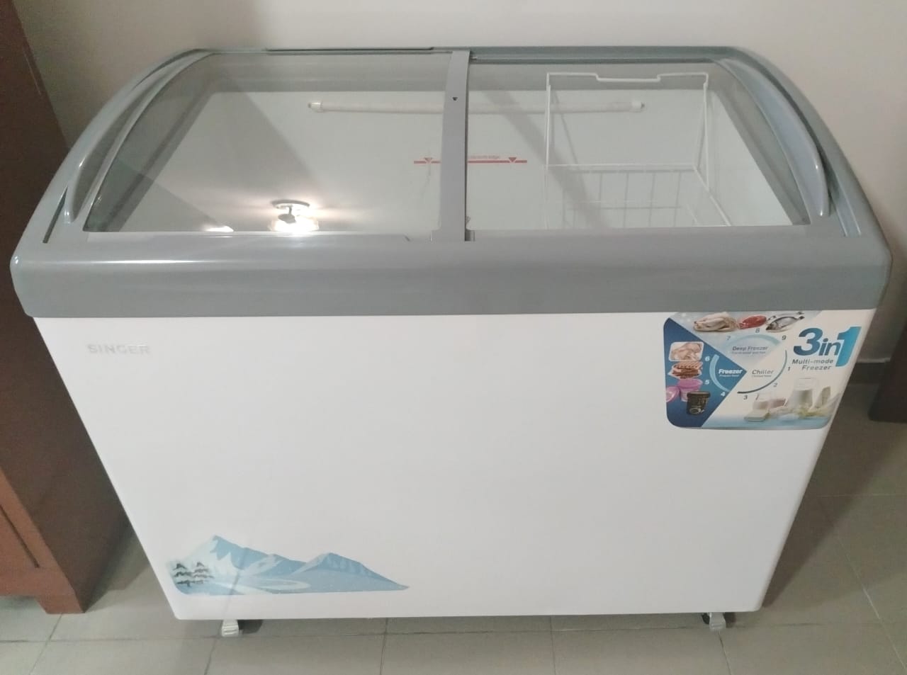 Singer Deep Freezer (3-in-1) – Glass Top – Excellent Condition